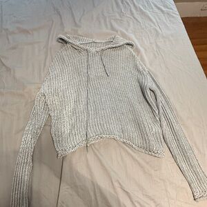 smfk Cozy Gray Knit Women's hoodie one size